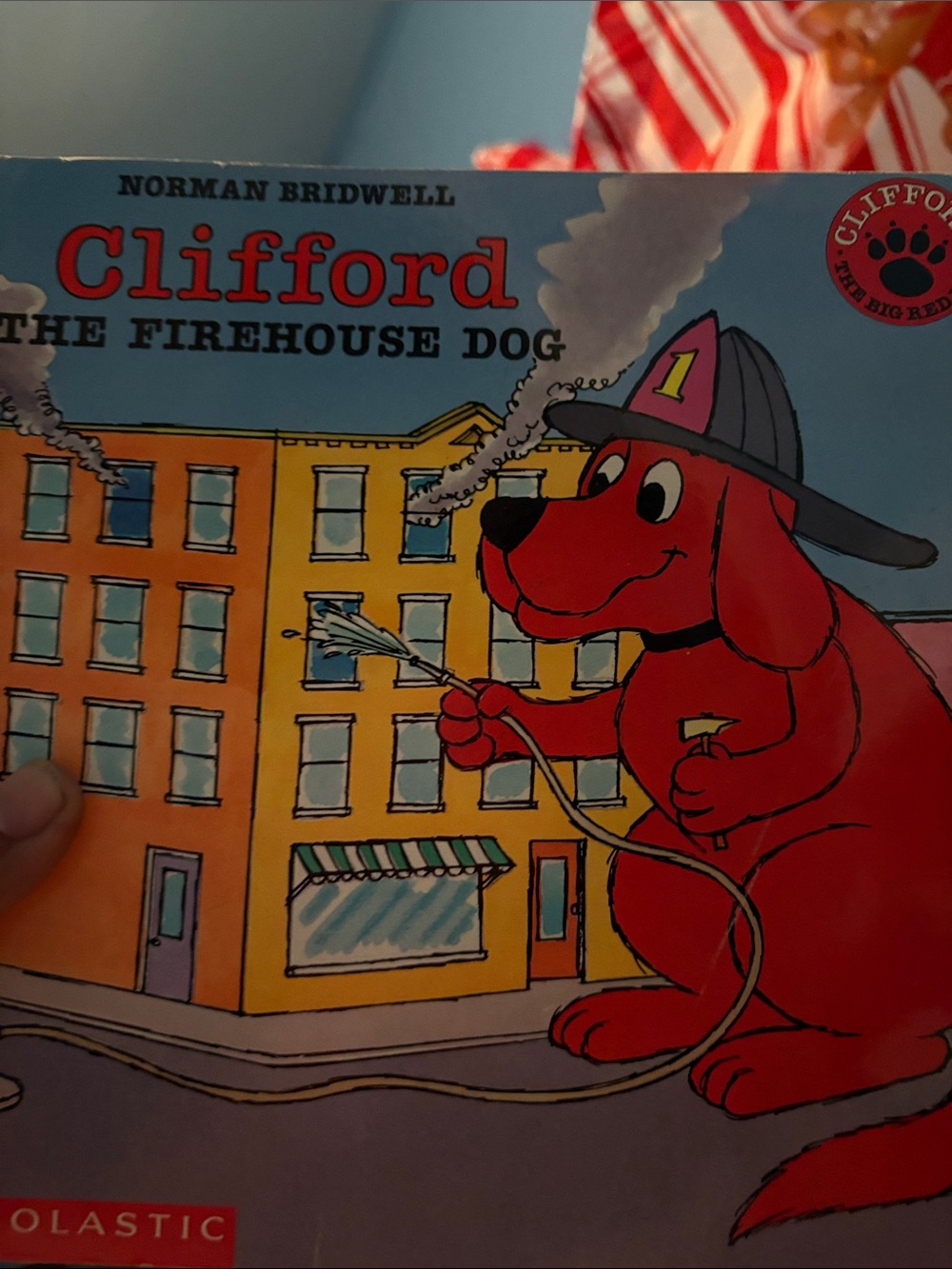 Scholastic Red Clifford Firehouse Dog Illustration Book Cover